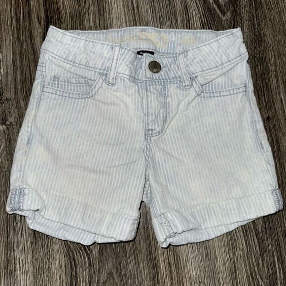Gap Kids Striped Denim Shorts Size 6 - Picture 1 of 3